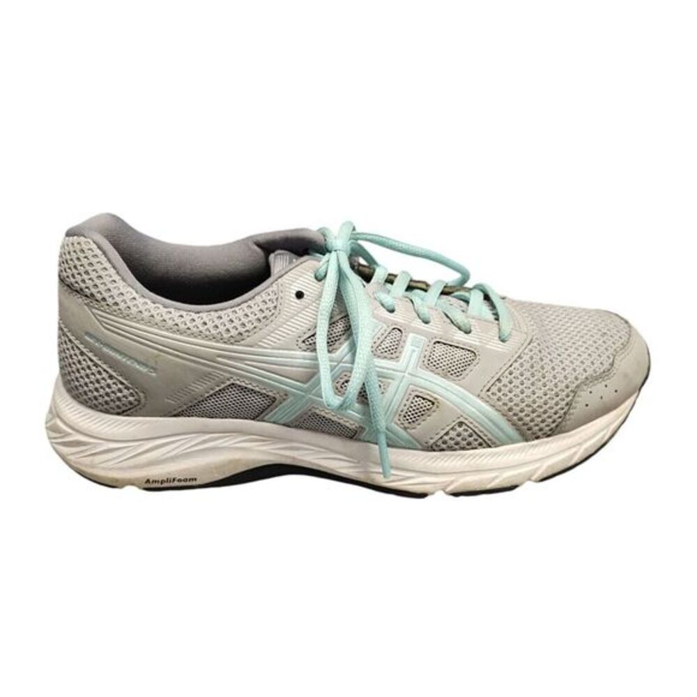 Asics Everyday Comfort Running Sneakers Womens Size 8.5 Gray Teal Mesh‎ 1012A234